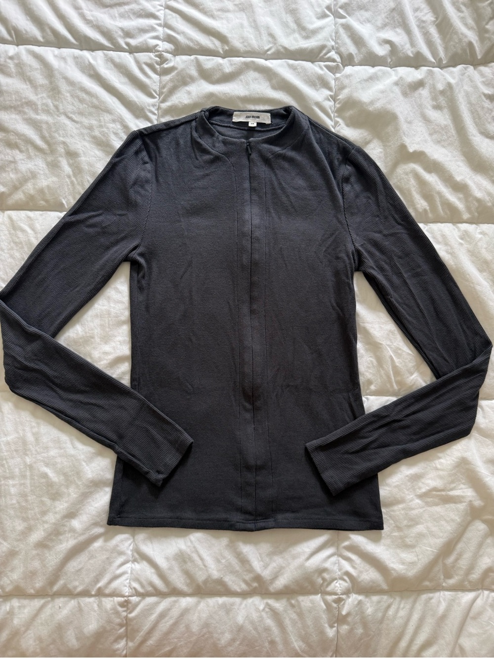 Joah brown invisible zip long sleeve in navy